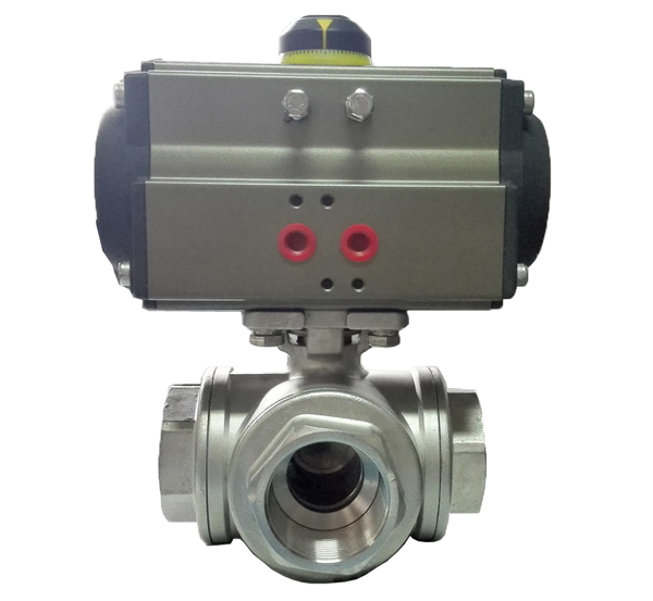 Pneumatic Three Way Ball Valve